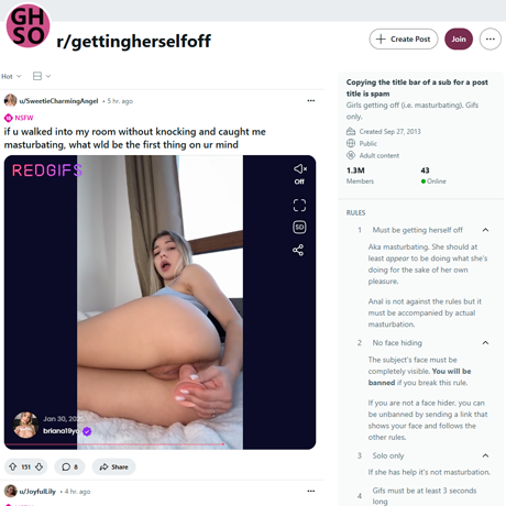 GettingHerselfOff 30 Porn For Women Sites Like reddit com  
