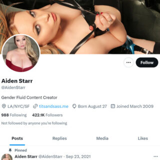 Aiden Starr Twitter - twitter.comaidenstarr
