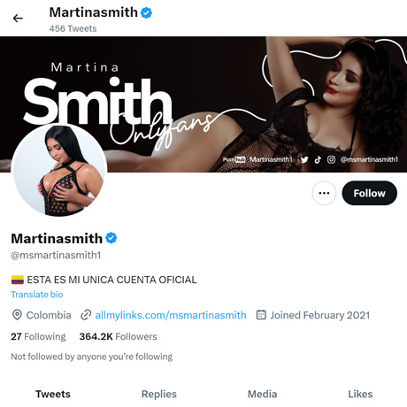 Martina Smith Twitter