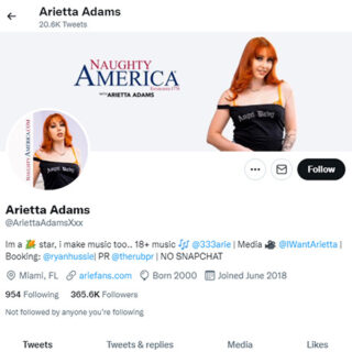 Arietta Adams - twitter.comariettaadamsxxx