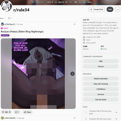 Reddit Rule 34
