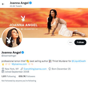 Joanna Angel Twitter - twitter.comjoannaangel