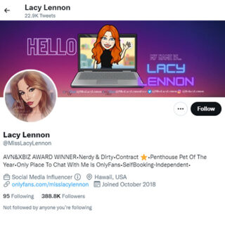 Lacy Lennon - twitter.commisslacylennon