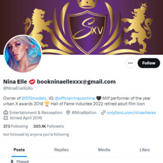 Nina Elle Twitter - twitter.comninaellexoxo