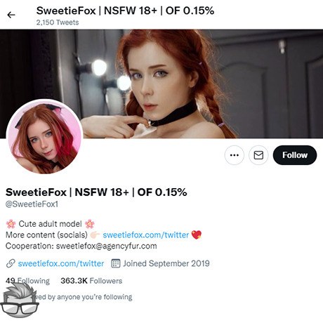 Sweetie Fox twitter - twitter.comsweetiefox1