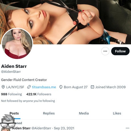 Aiden Starr Twitter - twitter.comaidenstarr