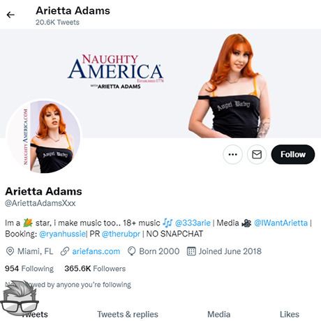 Arietta Adams - twitter.comariettaadamsxxx