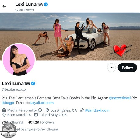 Lexi Luna Twitter - twitter.comLexilunaxoxo