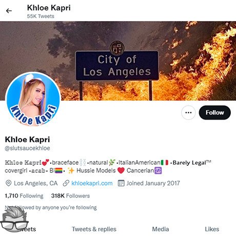 Khloe Kapri - twitter.comslutsaucekhloe