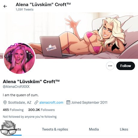 Alena Croft - twitter.comalenacroftxxx