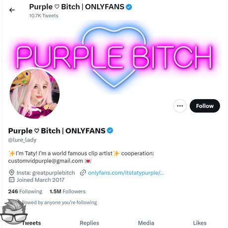 Purple Bitch - twitter.comlure_lady