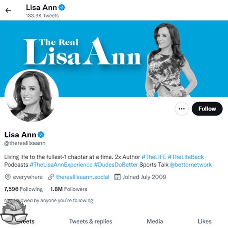 Lisa Ann Twitter - twitter.comthereallisaann