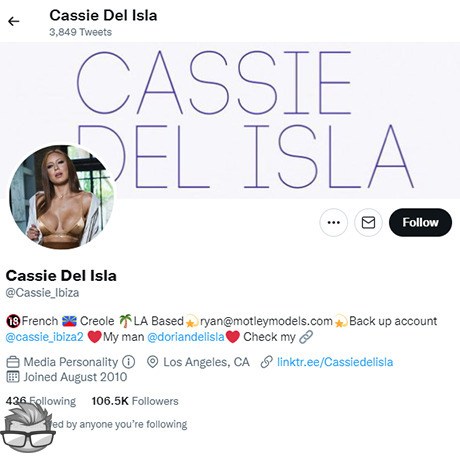 Cassie Del Isla - twitter.comcassie_ibiza
