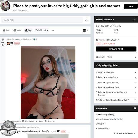 Big Tiddy Goth GF - reddit.comrbigtiddygothgf