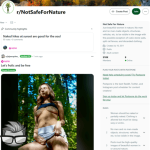 Reddit NotSafeForNature