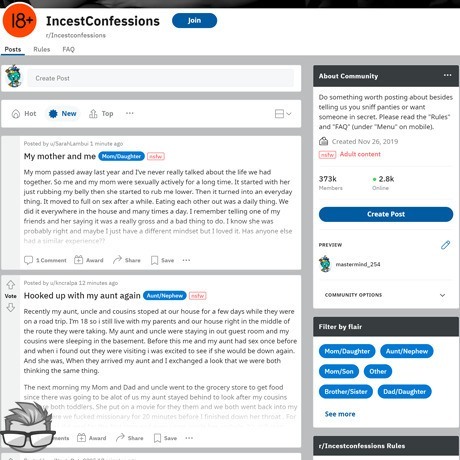 Reddit Taboo Confessions