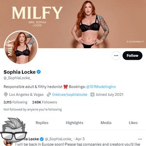 Sophia Locke Twitter